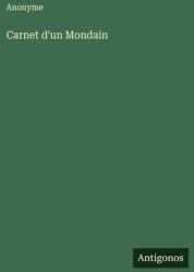 Carnet d'un Mondain (ISBN: 9783563197981)