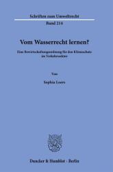 Vom Wasserrecht lernen? (ISBN: 9783428194421)