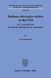 Moderne alternative entities in den USA (ISBN: 9783428193943)