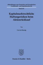 Kapitalmarktrechtliche Haftungsrisiken beim Aktienrückkauf (ISBN: 9783428193851)