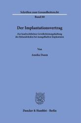Contractul de implantare (ISBN: 9783428193820)