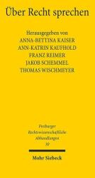 Über Recht sprechen (ISBN: 9783161646492)