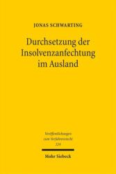 Aplicarea acțiunii de anulare a insolvenței în străinătate (ISBN: 9783161646089)