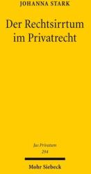 Der Rechtsirrtum im Privatrecht (ISBN: 9783161644948)