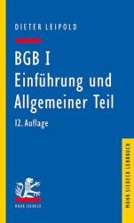 BGB I: Einführung und Allgemeiner Teil (ISBN: 9783161640032)