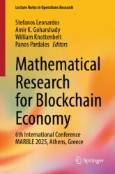 Mathematical Research for Blockchain Economy (ISBN: 9783032133762)