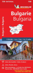 Bulgária autóstérkép - Michelin 739 (ISBN: 9782067173767)