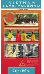 Vietnam, Laos, Cambodia térkép Gizi Map 1: 1 400 000 Vietnam térkép (2014)