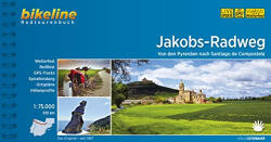 Jakobs-Radweg - Szent Jakab út kerékpáros atlasz (Pamplona-Santiago de Compostela) Esterbauer német 1: 75e 2017 (2014)