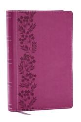 NKJV Personal Size Large Print Bible with 43, 000 Cross References, Pink Leathersoft, Red Letter, Comfort Print (ISBN: 9781400335435)