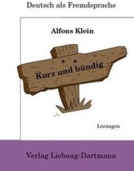 Pe scurt și la obiect, caiet de soluții, ediție revizuită (ISBN: 9783922989691)