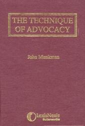 Munkman: Tehnica pledoariei (ISBN: 9780406002648)