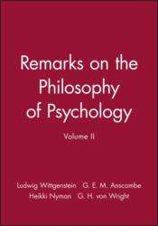 Remarks on the Philosophy of Psychology, Volume II (ISBN: 9780631130628)