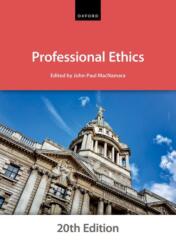 Professional Ethics (ISBN: 9780192857958)