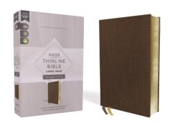 NASB, Thinline Bible, Large Print, Passaggio Setting, Leathersoft, Brown, Red Letter, 1995 Text, Comfort Print (ISBN: 9780310456735)