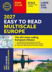 Philip's 2027 Easy to Read Multiscale Road Atlas of Europe (ISBN: 9781849077460)