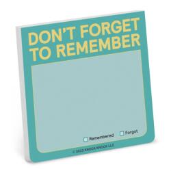 Knock Knock Don't Forget to Remember Sticky Note (ISBN: 9781683494287)