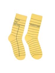 Library Card (Yellow) Socks - Large (ISBN: 9780593274941)