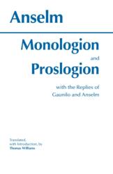 Monologion and Proslogion (ISBN: 9780872202979)