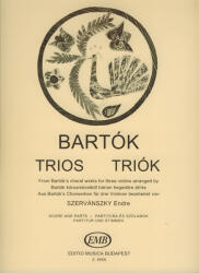 TRIÓK BARTÓK KÓRUSMűVEIBőL, HÁROM HEGEDűRE PARTITÚRA ÉS SZÓLAMOK (ISBN: 9786330205049)