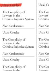 Usual Cruelty (ISBN: 9781620979143)