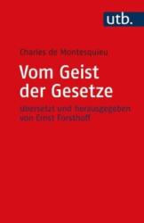 Vom Geist der Gesetze (ISBN: 9783825250614)