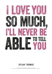 Dylan Thomas Print: I Love You so Much (ISBN: 9781910862797)