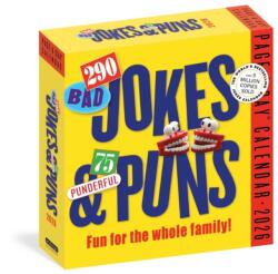290 Bad Jokes & 75 Punderful Puns Page-A-Day(R) Calendar 2026 (ISBN: 9781523530410)