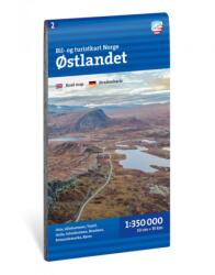Bil- og turistkart Ostlandet 1: 350 000 (ISBN: 9789189880450)