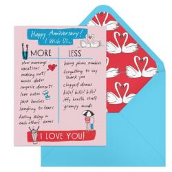 6-Pack Em & Friends Julia Rothman Anniversary More/Less Greeting Cards (ISBN: 9781642465792)