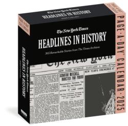 The New York Times Headlines in History Page-A-Day(R) Calendar 2025 (ISBN: 9781523526918)