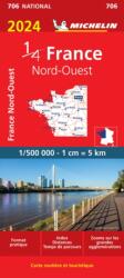 Northwestern France 2024 - Michelin National Map 706 (ISBN: 9782067261341)