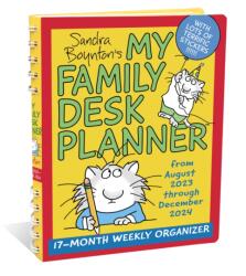 Sandra Boynton's My Family Desk Planner 17-Month 2023-2024 Weekly/Monthly Organizer Calendar (ISBN: 9781524880439)