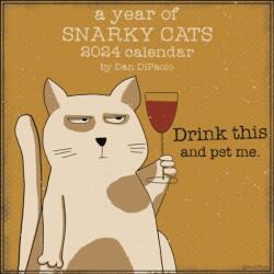 Year of Snarky Cats 2024 Wall Calendar (ISBN: 9781524879068)