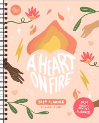 Heart on Fire 12-Month 2024 Monthly/Weekly Planner Calendar (ISBN: 9781524883430)