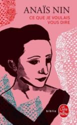 Ce que je voulais vous dire (ISBN: 9782253103813)