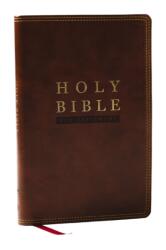 NKJV Super Giant Print New Testament, Brown Leathersoft, Red Letter, Comfort Print (ISBN: 9781400353187)