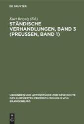 Ständische Verhandlungen, Band 3 (ISBN: 9783111110196)