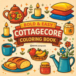 Bold & Easy Cottagecore Coloring Book - Revive Coloring Books (ISBN: 9781834124292)