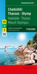 Chalkidiki - Thasos - Olympus 1: 150 000 / hartă rutieră și hartă de recreere (ISBN: 9783707924589)