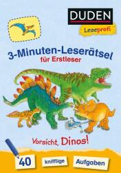 Duden Leseprofi - Ghicitori de citit de 3 minute pentru începători: Atenție, dinozauri! (2022)