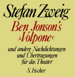 Ben Jonson's 'Volpone' und andere Nachdichtungen und Übertragungen für das Theater (ISBN: 9783100970749)