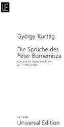 DIE SPRÜCHE DES PÉTER BORNEMISZA, CONCERTO FÜR SOPRAN UND KLAVIER OP. 7 (ISBN: 9786300156913)