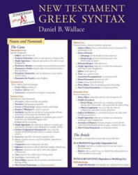 New Testament Greek Syntax Laminated Sheet - Wallace, MR Daniel B, PhD (ISBN: 9780310292081)