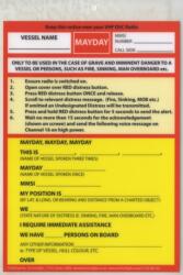 VHF DSC Mayday Procedure Card (ISBN: 9781906594015)