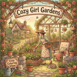 Cozy Girl Gardens - Cozy Coloring Vibes (ISBN: 9781965964828)