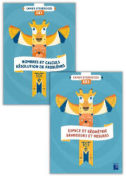 Totem Mathématiques CE1 - Cahiers d'exercices - 2 volumes avec du matériel - numération + géométrie - Christian Henaff, Sandrine Peyronie (2023)