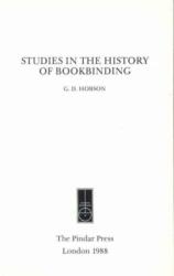 Studies in the History of Bookbinding (ISBN: 9780907132318)