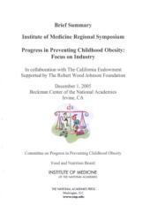 Progress in Preventing Childhood Obesity (ISBN: 9780309101905)
