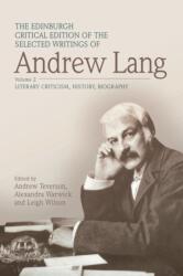 The Edinburgh Critical Edition of the Selected Writings of Andrew Lang, Volume 1 (ISBN: 9781474400213)